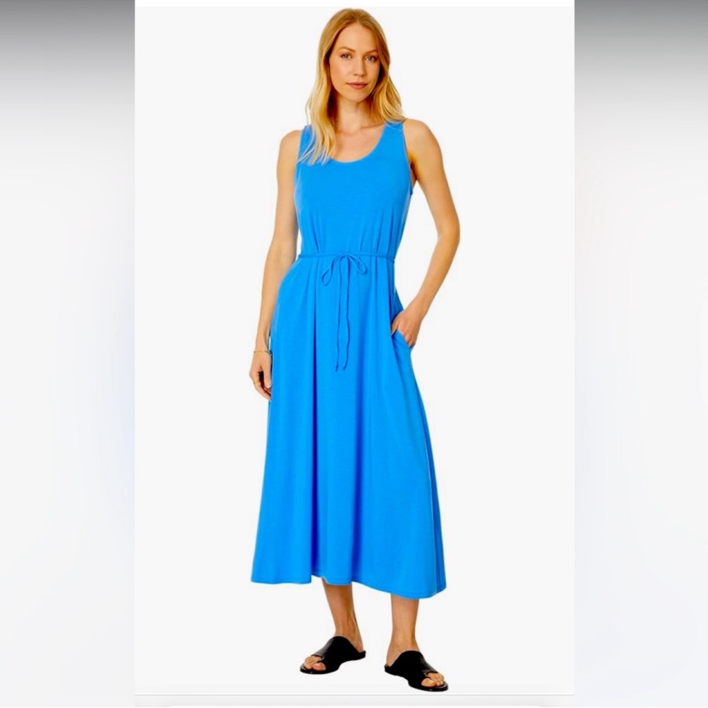 Nwt Eileen Fisher Racerback Full Length Dress